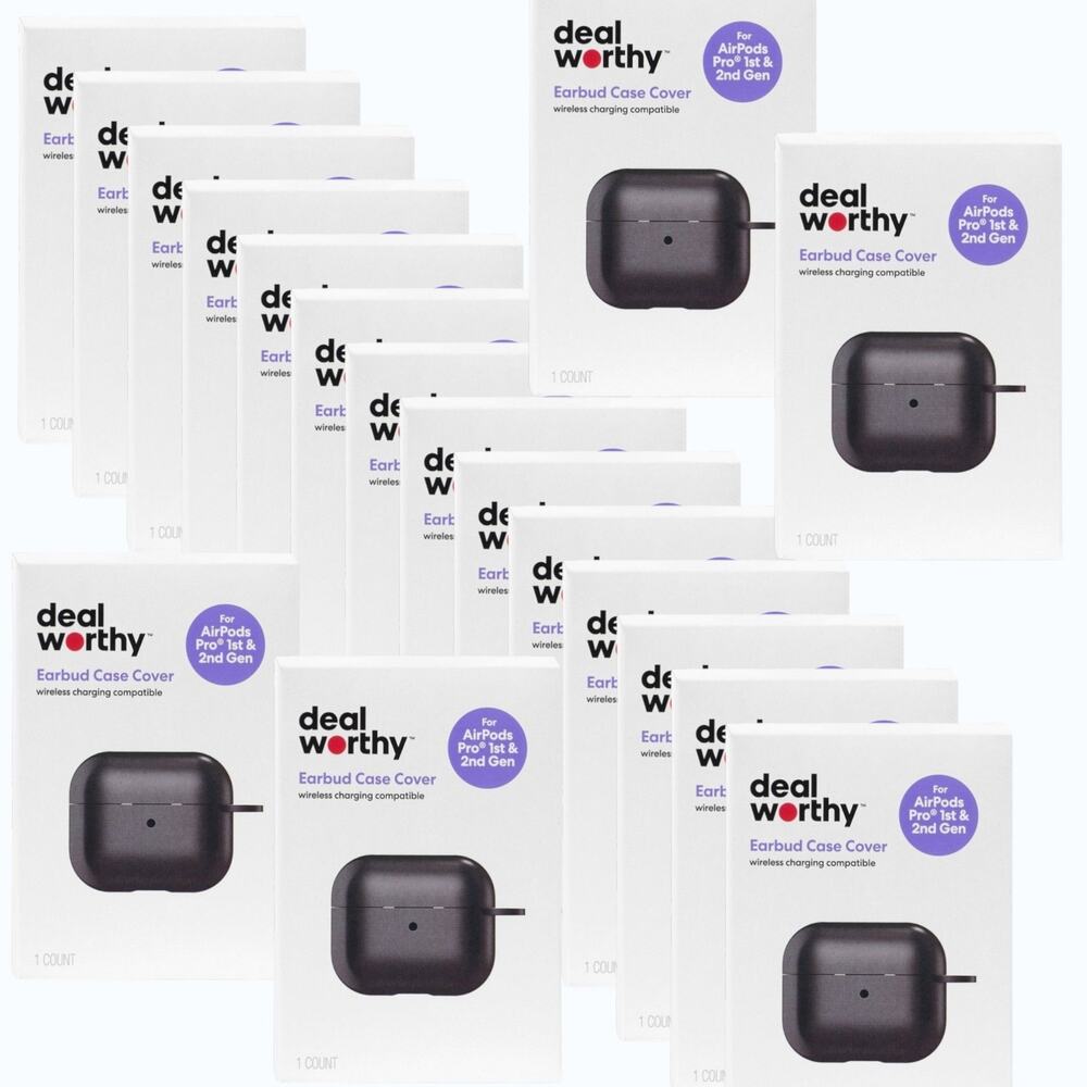 Wholesale Case of 18 - Dealworthy Silicone Case Covers for AirPods Pro (1/2 Gen)